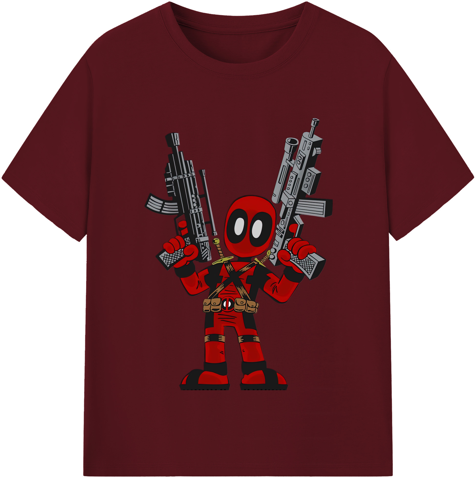 （画像用） Deadpool デッドプール 綿100％半袖Tシャツ（フロントプリント）